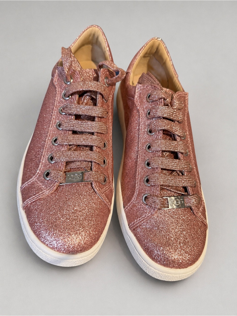 UGG Sparkle Rose Gold Glitter Women's Sneakers - Brand: Unknown
